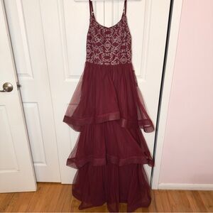 Elegant Burgundy Prom Dress